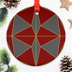 Abstract Pattern Geometric Backgrounds   Round Ornament (two Sides) by Eskimos