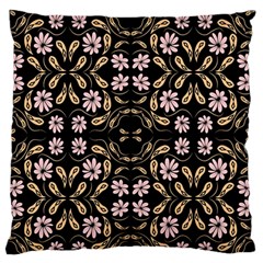 Folk Flowers Print Floral Pattern Ethnic Art Large Flano Cushion Case (two Sides) by Eskimos