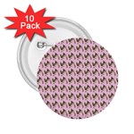 Fern Pattern 2 Pink 2.25  Buttons (10 pack)  Front