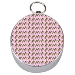 Fern Pattern 2 Pink Silver Compasses by violetheavensky