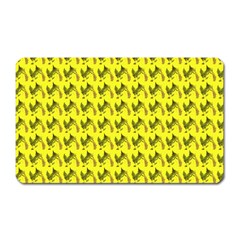 Fern Pattern 2 Yellow Magnet (rectangular) by violetheavensky