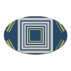 Abstract Pattern Geometric Backgrounds   Oval Magnet by Eskimos