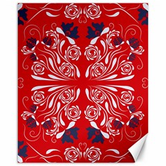 Floral Folk Damask Pattern Fantasy Flowers  Canvas 16  X 20  by Eskimos