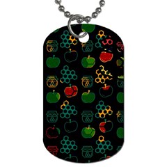 Apples Honey Honeycombs Pattern Dog Tag (one Side) by Amaryn4rt