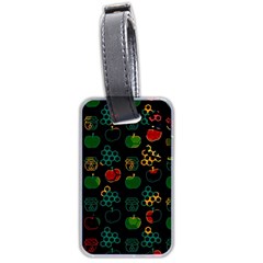 Apples Honey Honeycombs Pattern Luggage Tag (two Sides) by Amaryn4rt