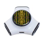 Fanciful Fantasy Flower Forest 3-Port USB Hub Front