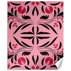 Floral Folk Damask Pattern  Canvas 16  X 20  by Eskimos