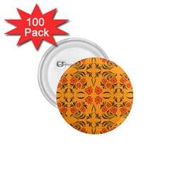 Floral Folk Damask Pattern  1 75  Buttons (100 Pack)  by Eskimos