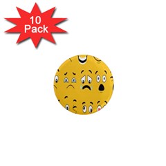 Emojis 1  Mini Magnet (10 Pack)  by Sparkle