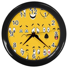 Emojis Wall Clock (black) by Sparkle