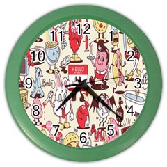 Retro Food Color Wall Clock by Sparkle