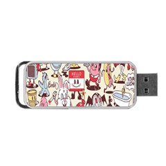 Retro Food Portable Usb Flash (two Sides) by Sparkle