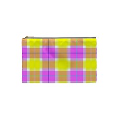 Pink Tartan-8 Cosmetic Bag (small) by tartantotartanspink2