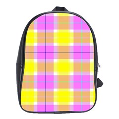 Pink Tartan-8 School Bag (large) by tartantotartanspink2