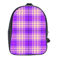 Pink Tartan 6 School Bag (large) by tartantotartanspink2