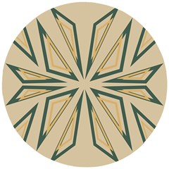 Abstract Pattern Geometric Backgrounds   Wooden Puzzle Round by Eskimos