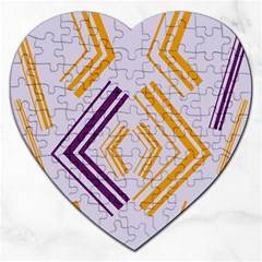 Abstract Geometric Design    Jigsaw Puzzle (heart) by Eskimos