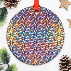 Colorful Flowers Ornament (round) by Sparkle