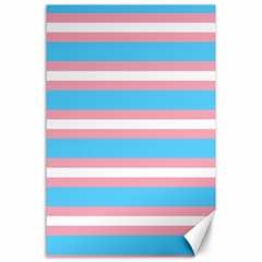 Trans Flag Stripes Canvas 24  X 36  by WetdryvacsLair