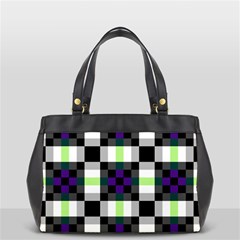 Agender Flag Plaid With Difference Oversize Office Handbag by WetdryvacsLair