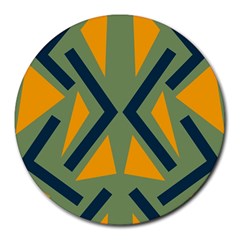 Abstract Geometric Design    Round Mousepads by Eskimos