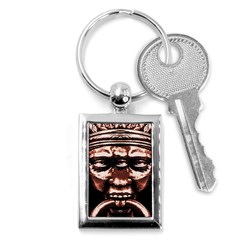 Creepy Head Portrait Artwork Key Chain (rectangle) by dflcprintsclothing