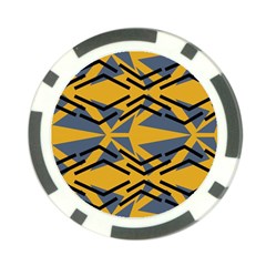 Abstract Pattern Geometric Backgrounds Poker Chip Card Guard by Eskimos