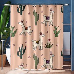 Llamas+pattern Shower Curtain 60  X 72  (medium)  by Jancukart