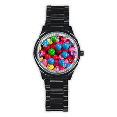 Bubble Gum Stainless Steel Round Watch by artworkshop