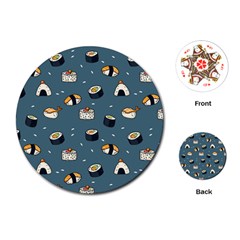 Sushi Pattern Playing Cards Single Design (round) by Jancukart