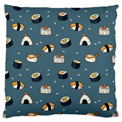 Sushi Pattern Large Flano Cushion Case (two Sides) by Jancukart