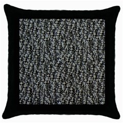 Creepy Head Motif Pattern Throw Pillow Case (black) by dflcprintsclothing