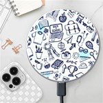 Hand-drawn-back-school-pattern Wireless Charger Front