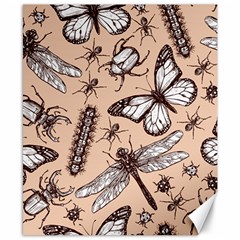 Vintage-drawn-insect-seamless-pattern Canvas 8  X 10  by Jancukart