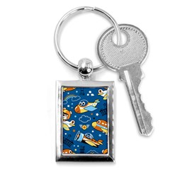 Seamless-pattern-with-nice-planes-cartoon Key Chain (rectangle) by Jancukart