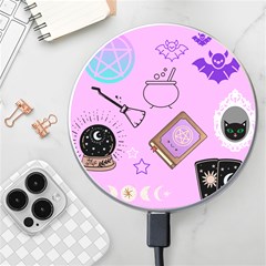 Pastel Goth Witch Pink Wireless Charger by NerdySparkleGoth