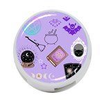 Pastel Goth Witch Purple 4-Port USB Hub (Two Sides) Front