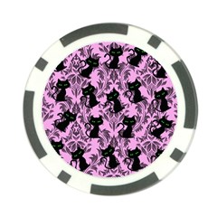 Pink Cats Poker Chip Card Guard by NerdySparkleGoth