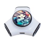 Beautifull Ariel Little Mermaid  Painting 3-Port USB Hub Front