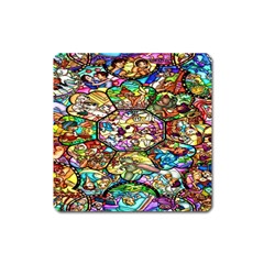 Character Disney Stained Square Magnet by artworkshop