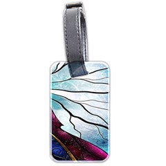 Anna Disney Frozen Stained Glass Luggage Tag (two Sides) by artworkshop