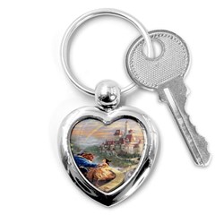 Beauty And The Beast Castle Key Chain (heart) by artworkshop