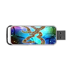 Browning Deer Glitter Galaxy Portable Usb Flash (one Side) by artworkshop