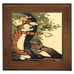 Calvin And Hobbes Framed Tile by artworkshop