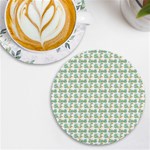 Flowers Pattern UV Print Round Tile Coaster Front