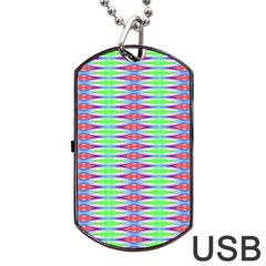 Electro Stripe Dog Tag Usb Flash (one Side) by Thespacecampers