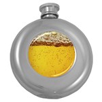 Beer-bubbles-jeremy-hudson Round Hip Flask (5 oz) Front