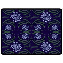 Folk Flowers Print Floral Pattern Ethnic Art Double Sided Fleece Blanket (large)  by Eskimos