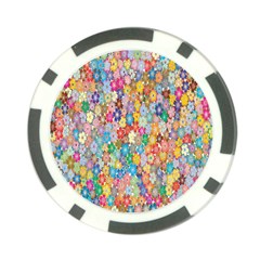 Floral Flowers Poker Chip Card Guard (10 Pack) by artworkshop