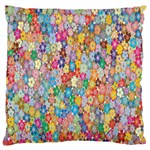 Floral Flowers Large Flano Cushion Case (Two Sides) Front